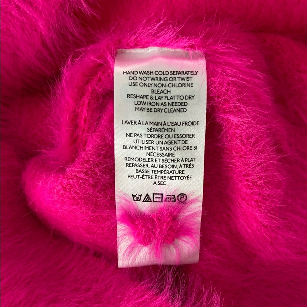 NWOT ANTHROPOLOGIE Fuzzy Pink Women's Top - PILCRO - Picture 5 of 6